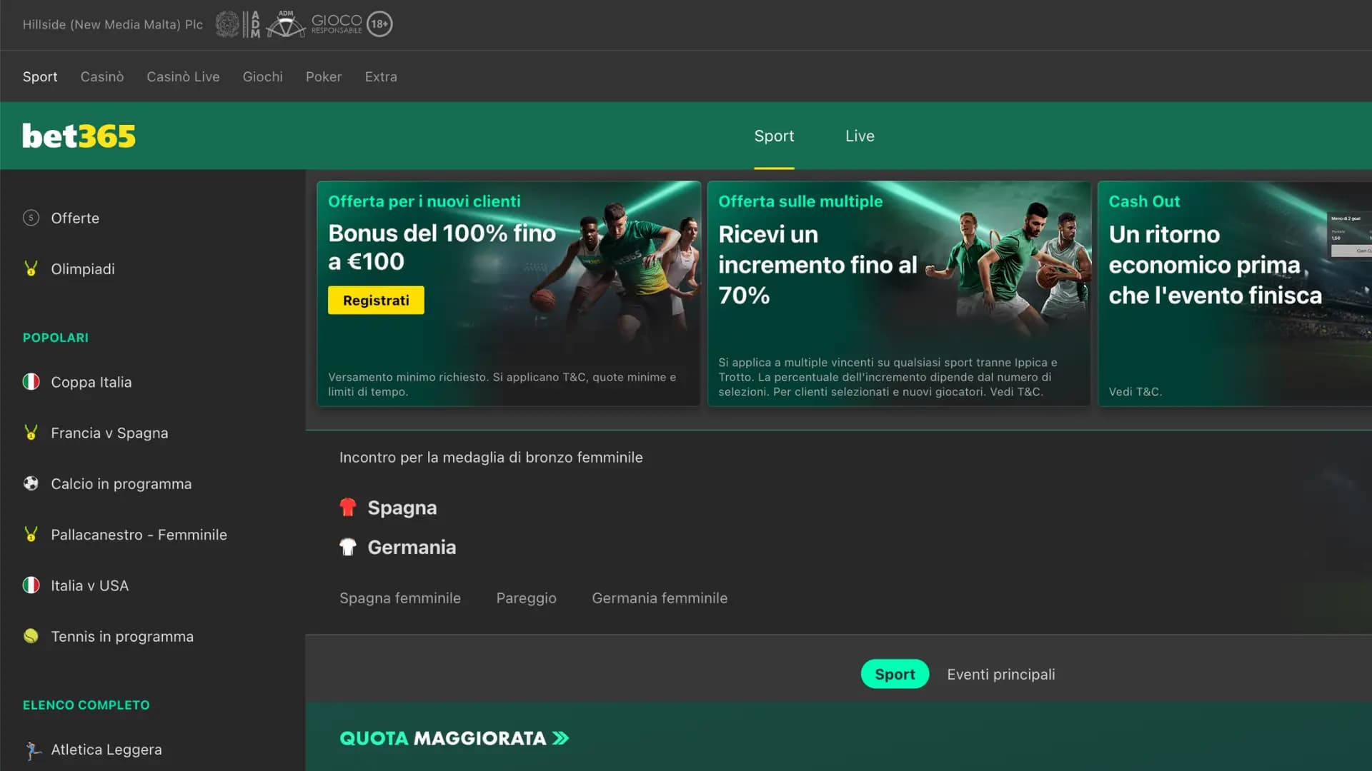 Bet365 Home