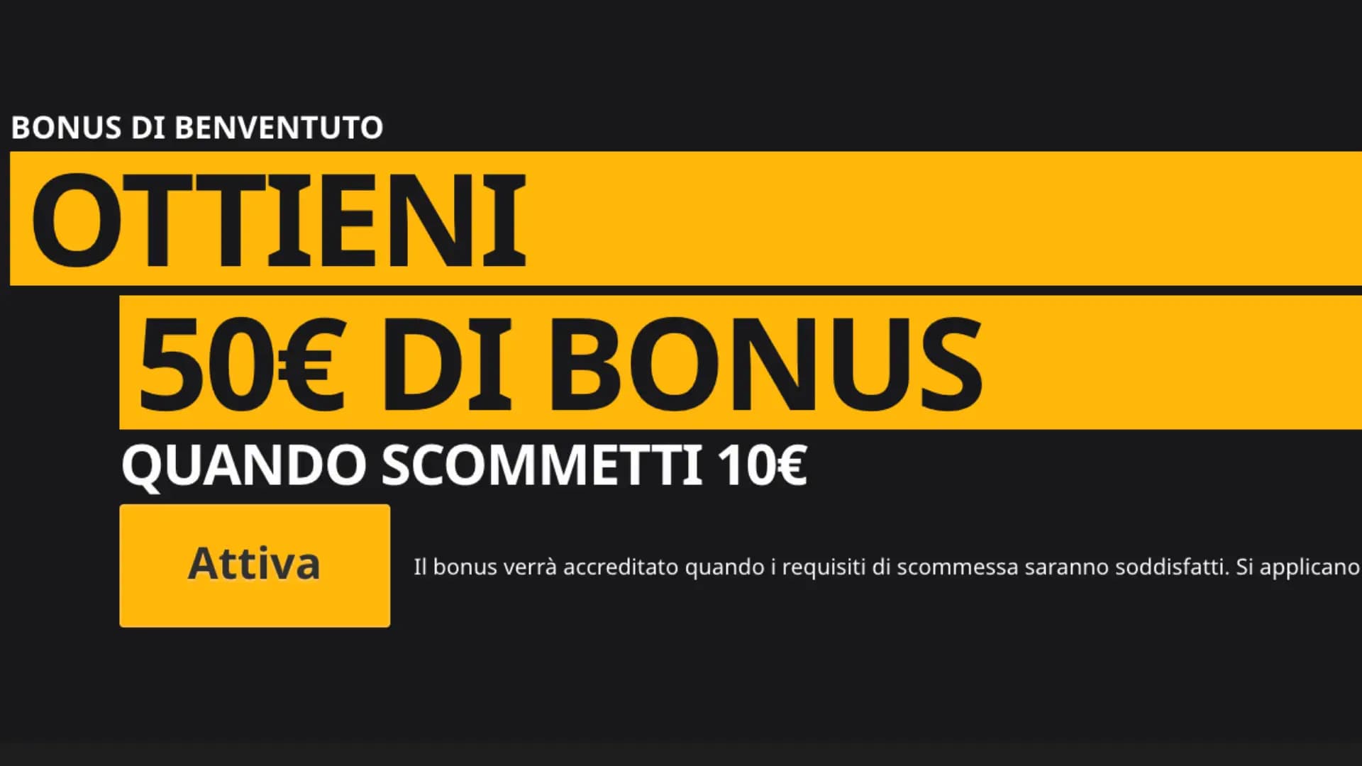 Betfair Bonus Benvenuto