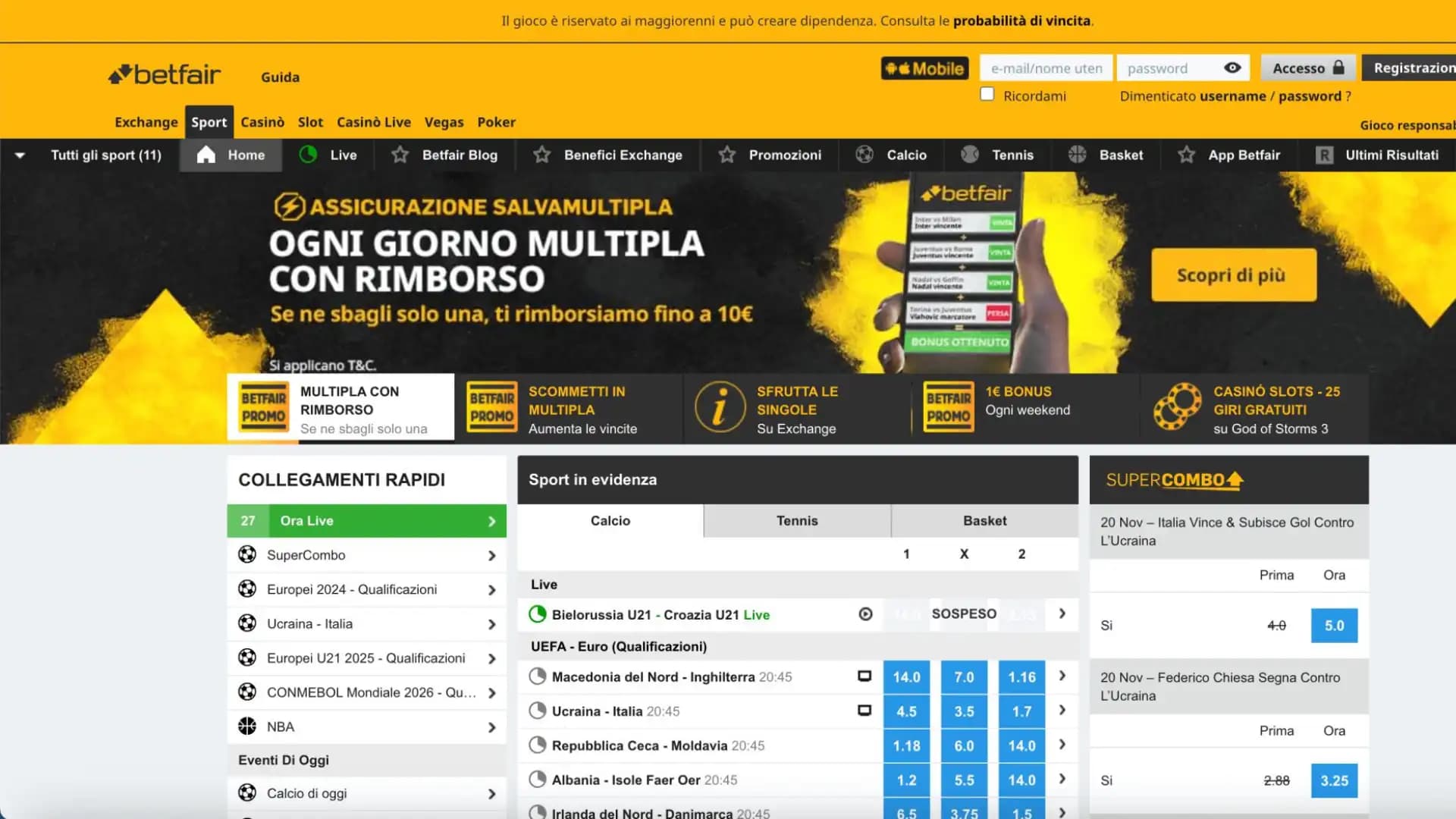 Betfair Scommesse