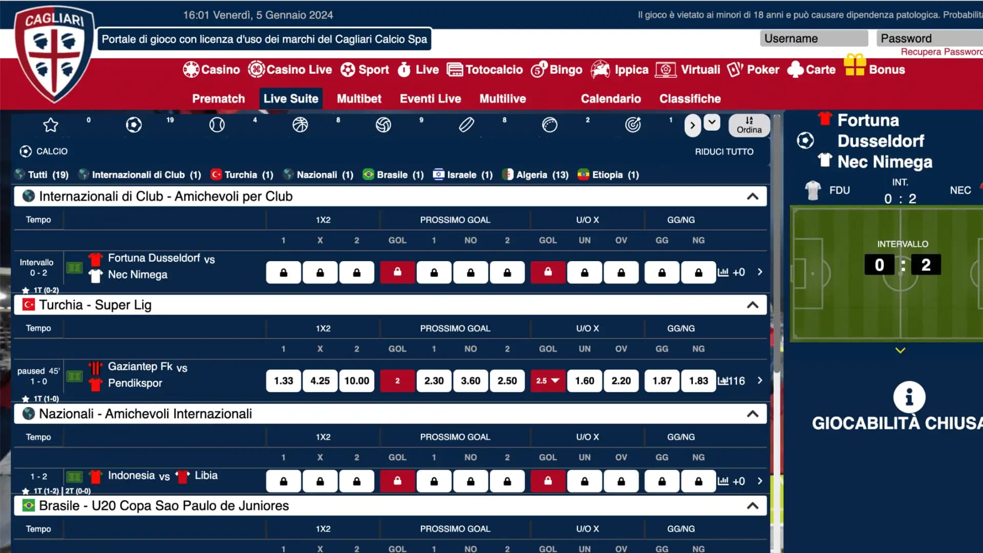 Cagliari.bet Scommesse Live