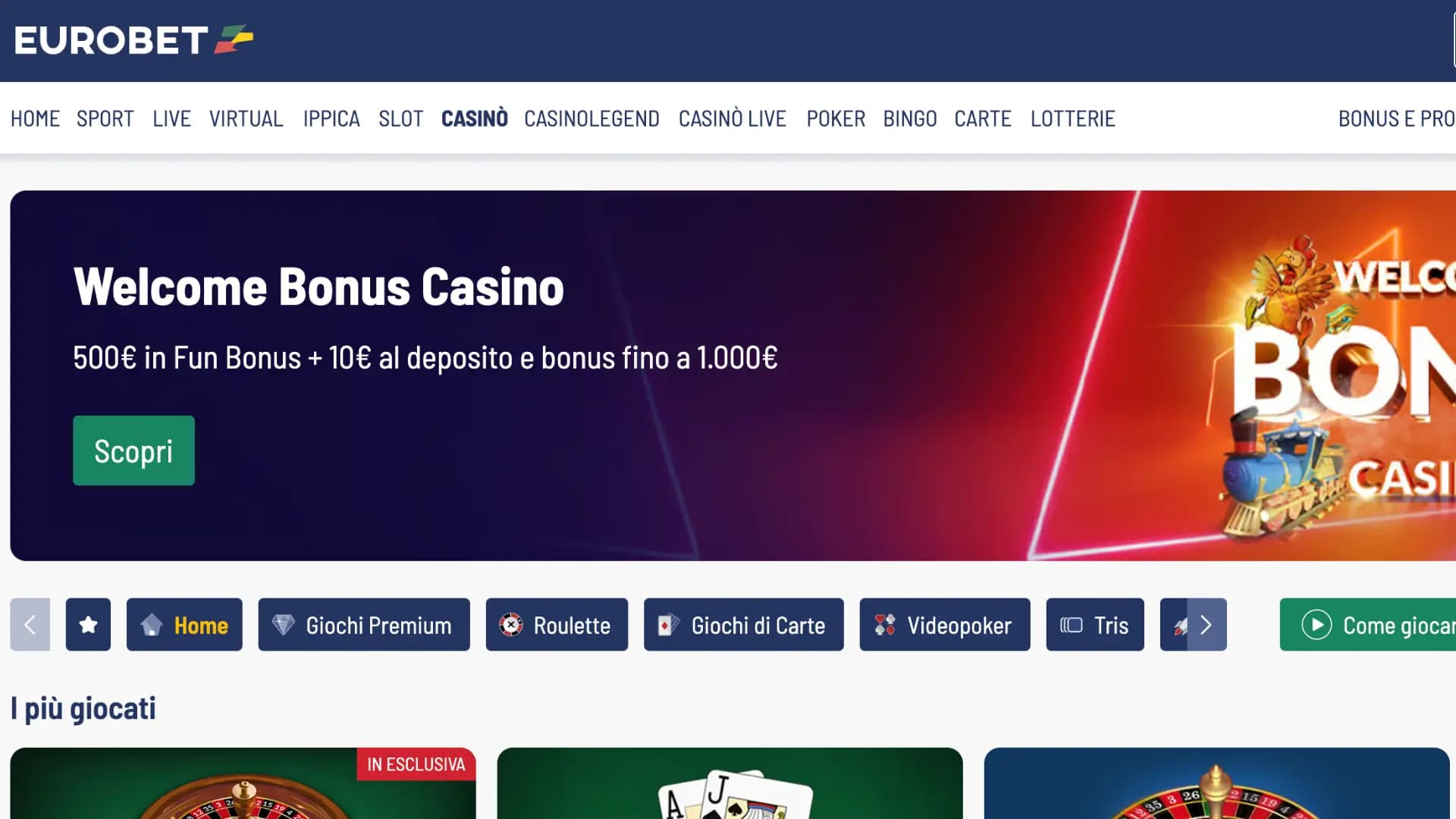 Eurobet Casino Home