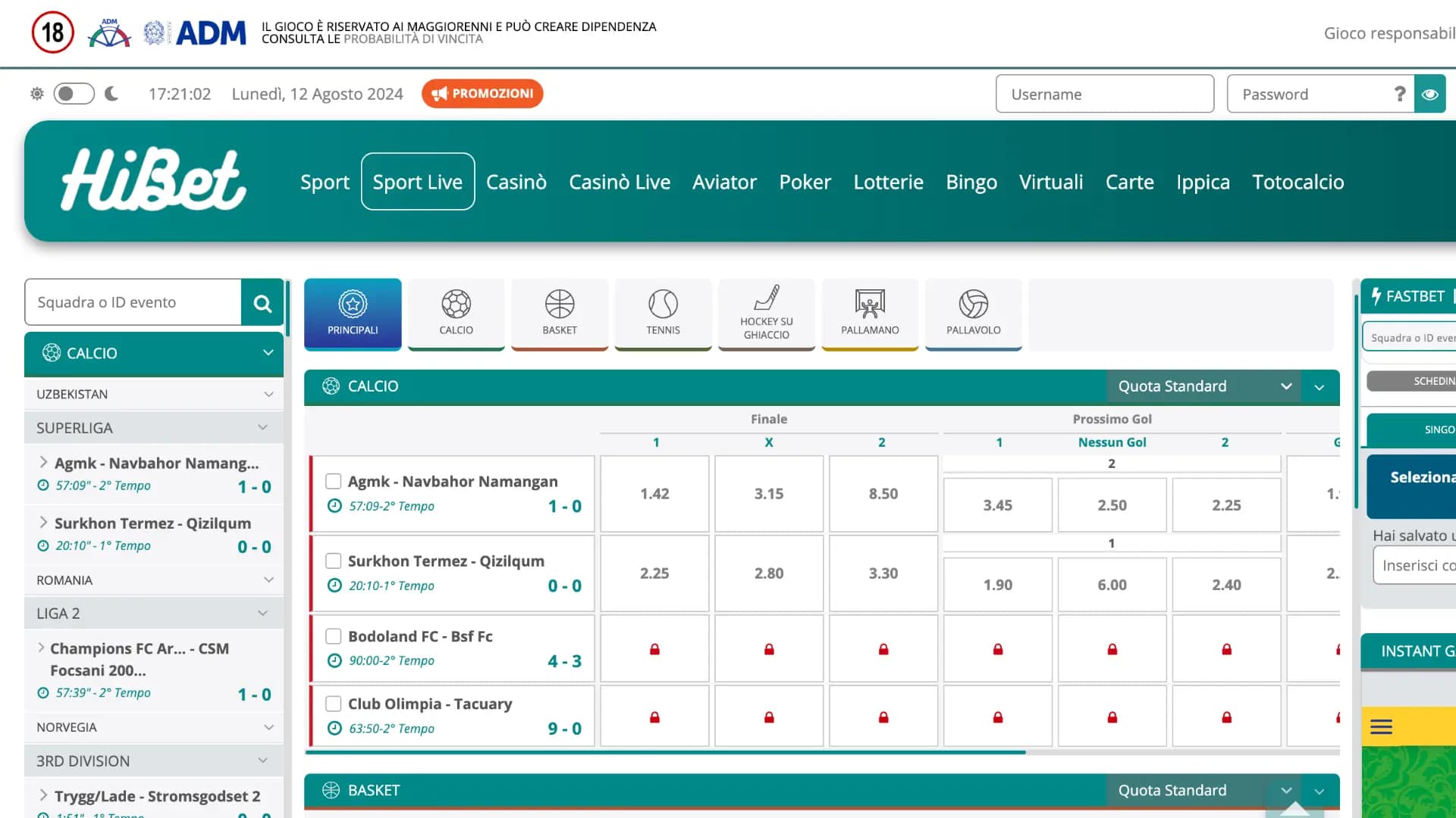 Hibet Scommesse Live