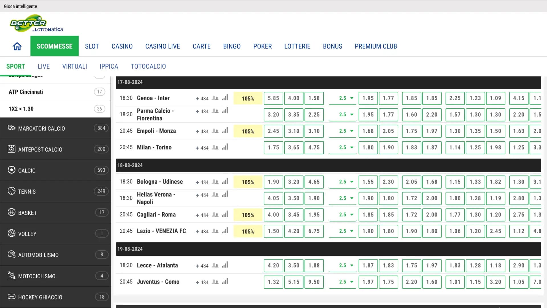 Lottomatica Better Scommesse