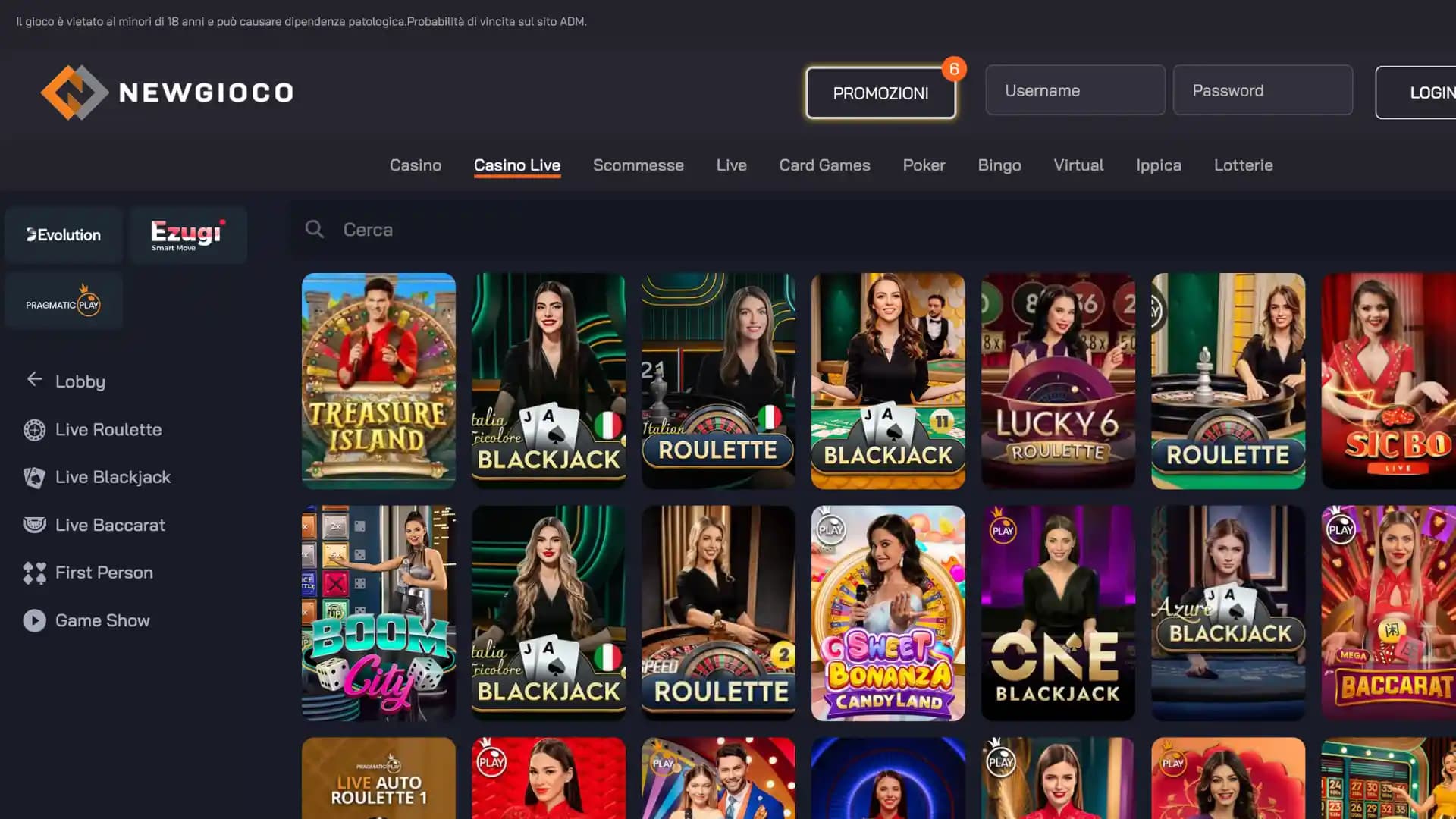 Newgioco Casino Slot Live