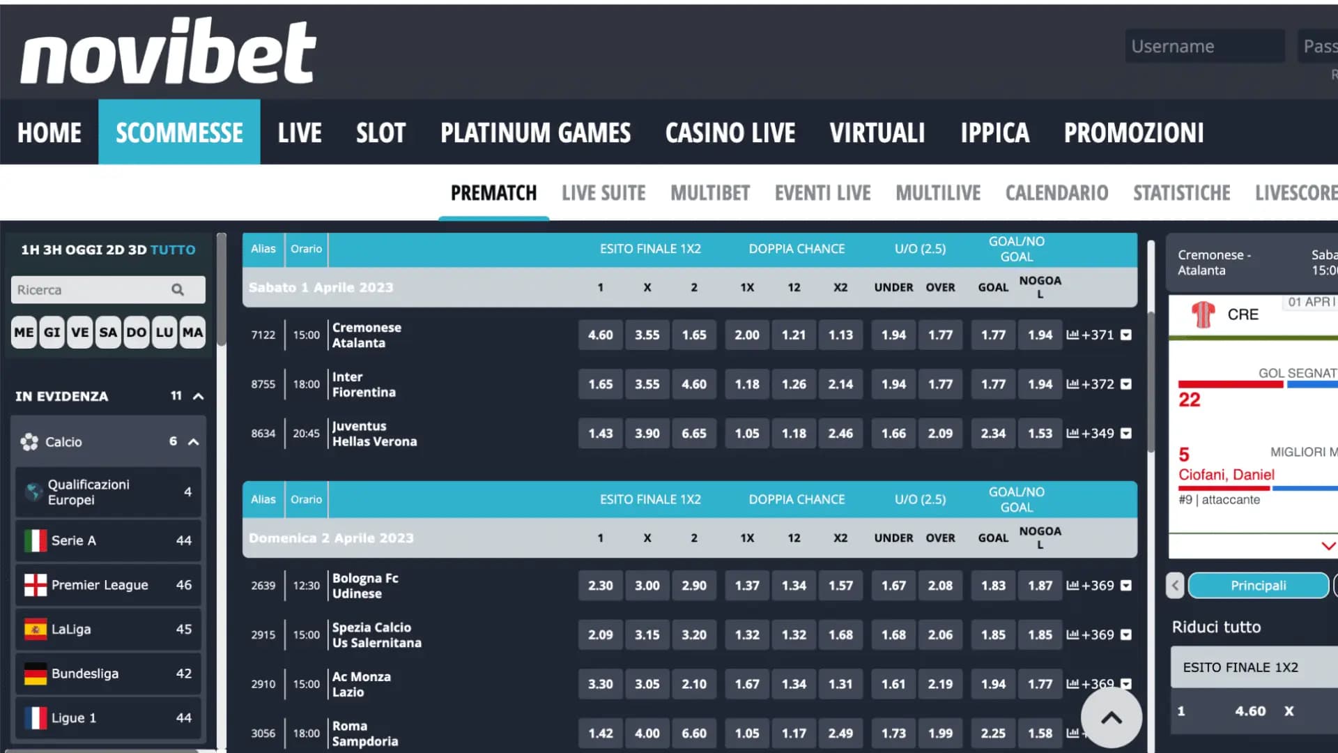 Novibet Scommesse