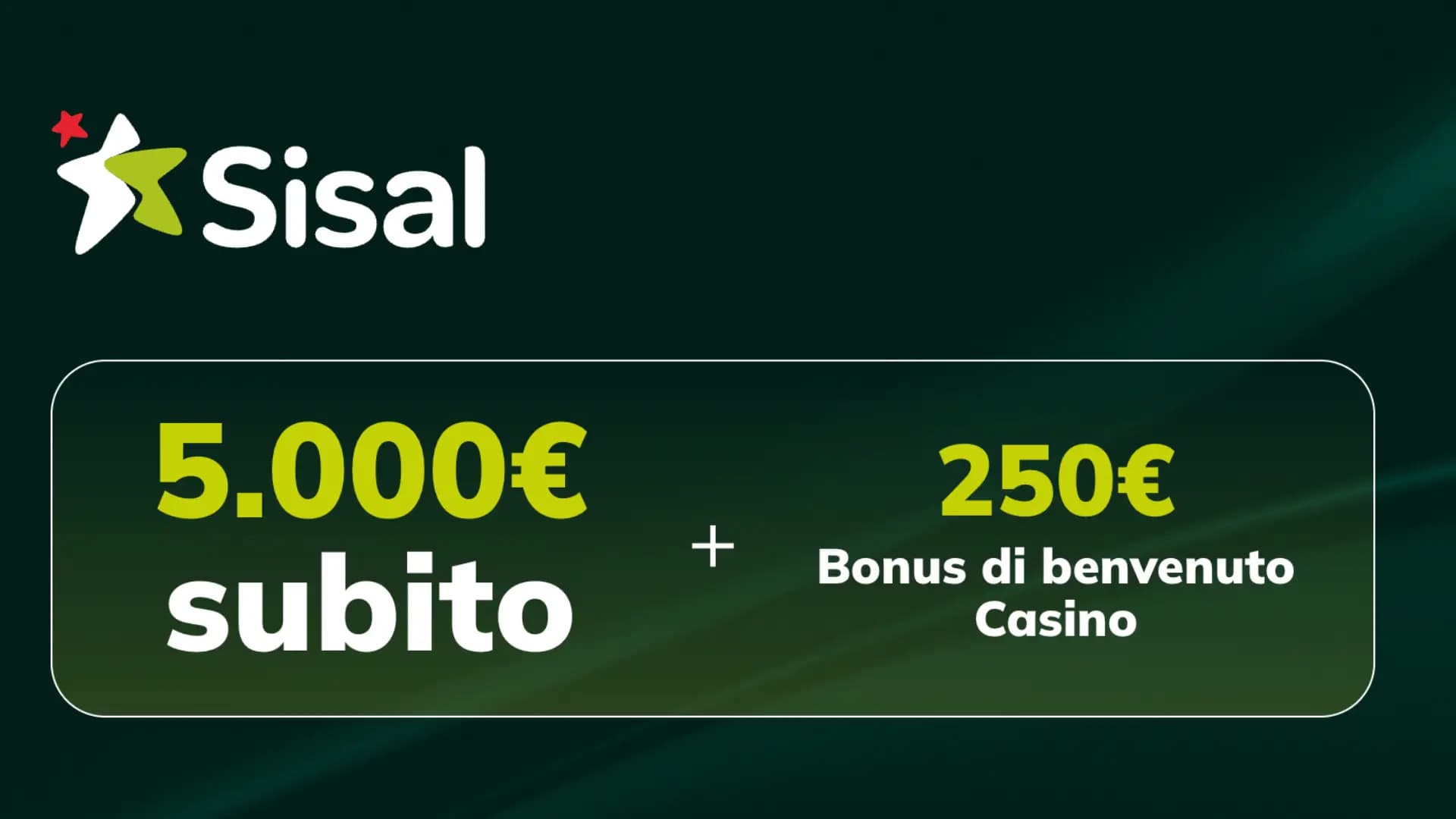 Sisal Casino Bonus Benvenuto