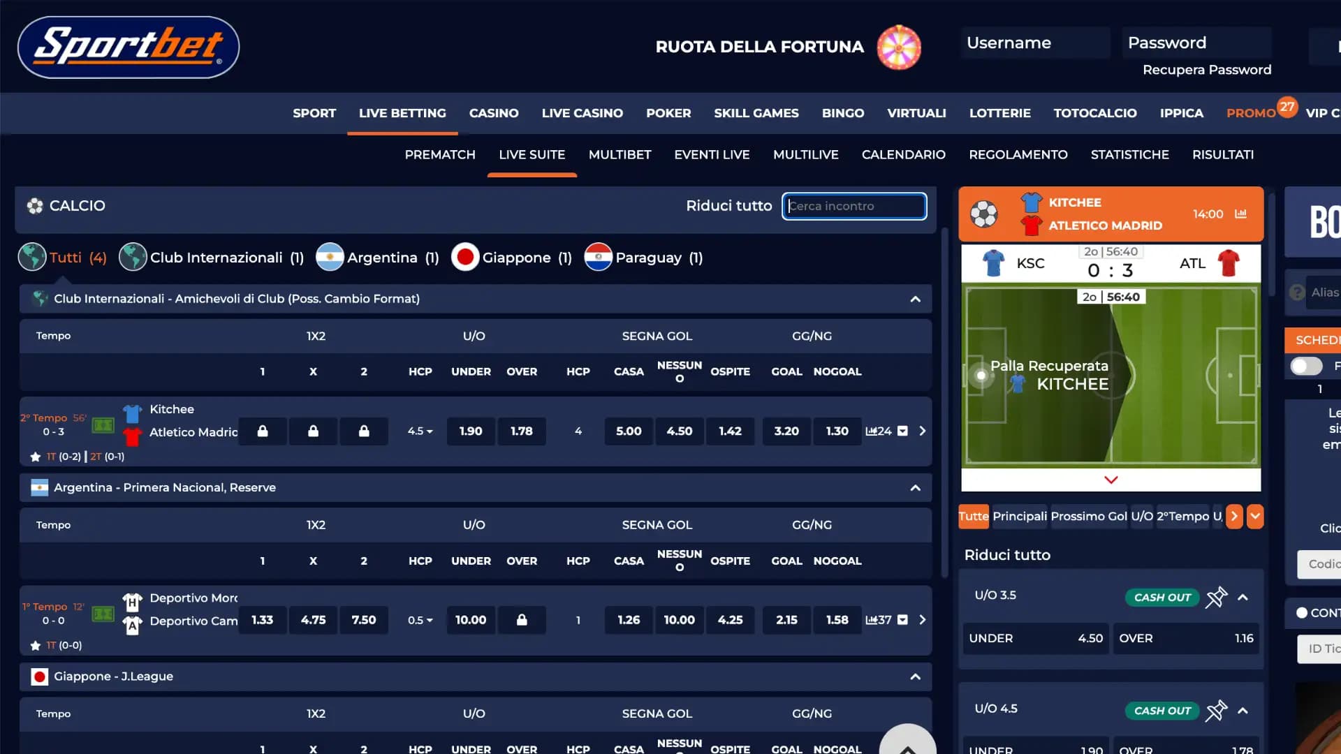 Sportbet Scommesse Live