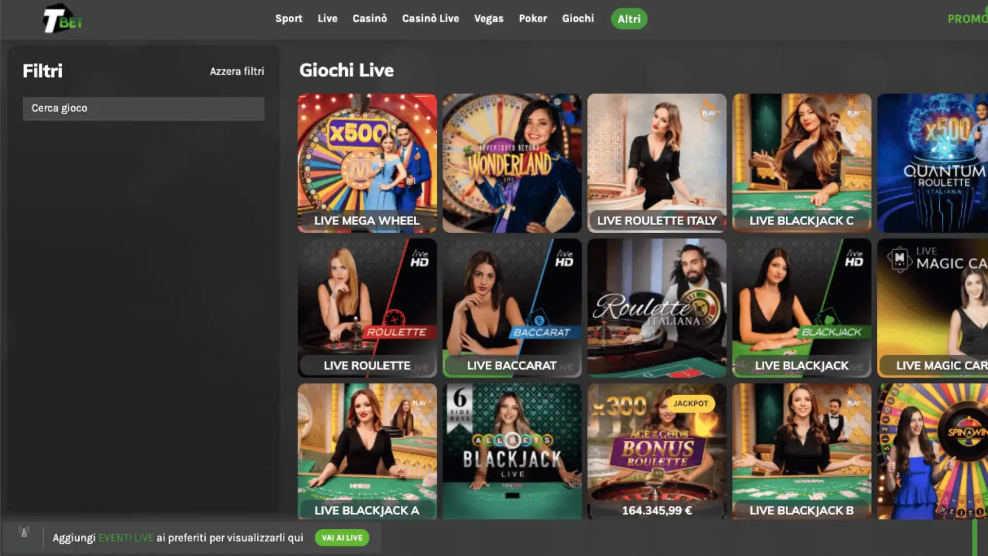 Tbet Casino Slot Live