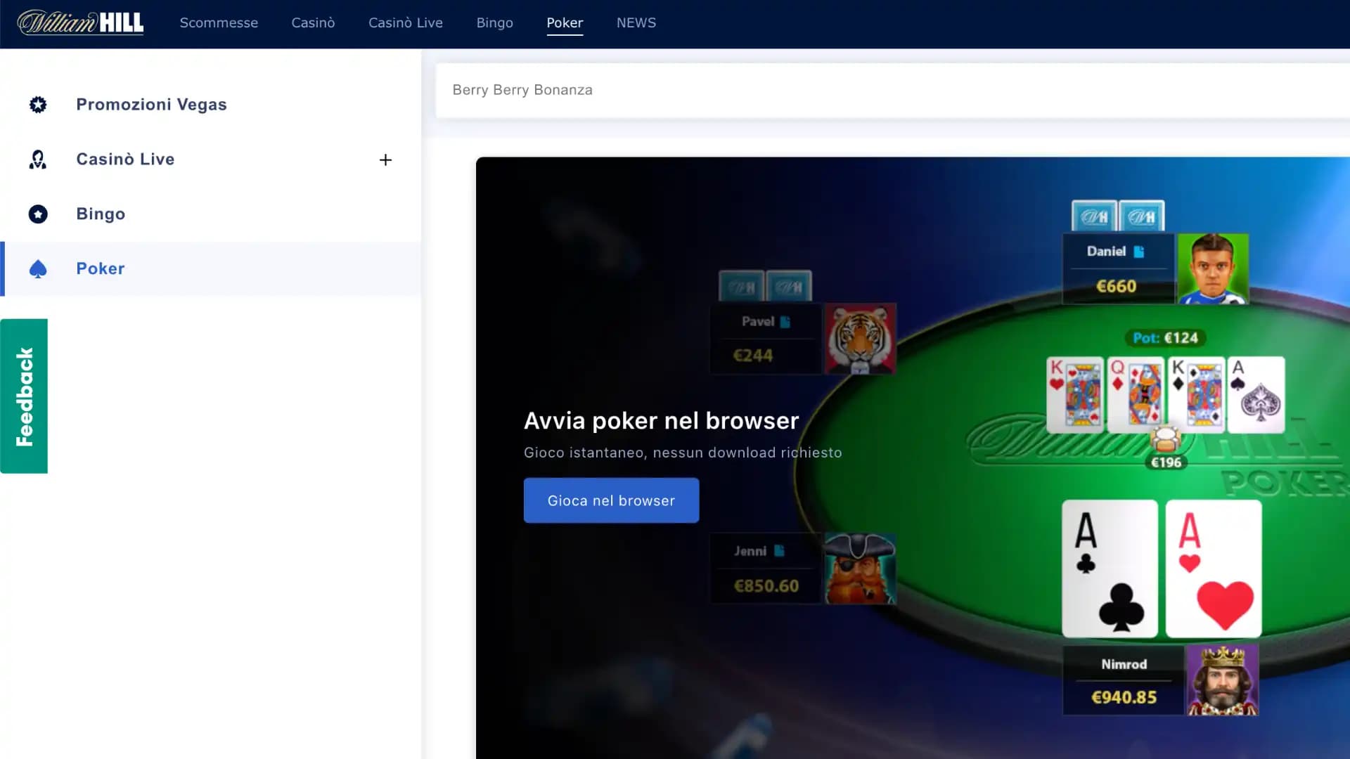 William Hill Poker Home