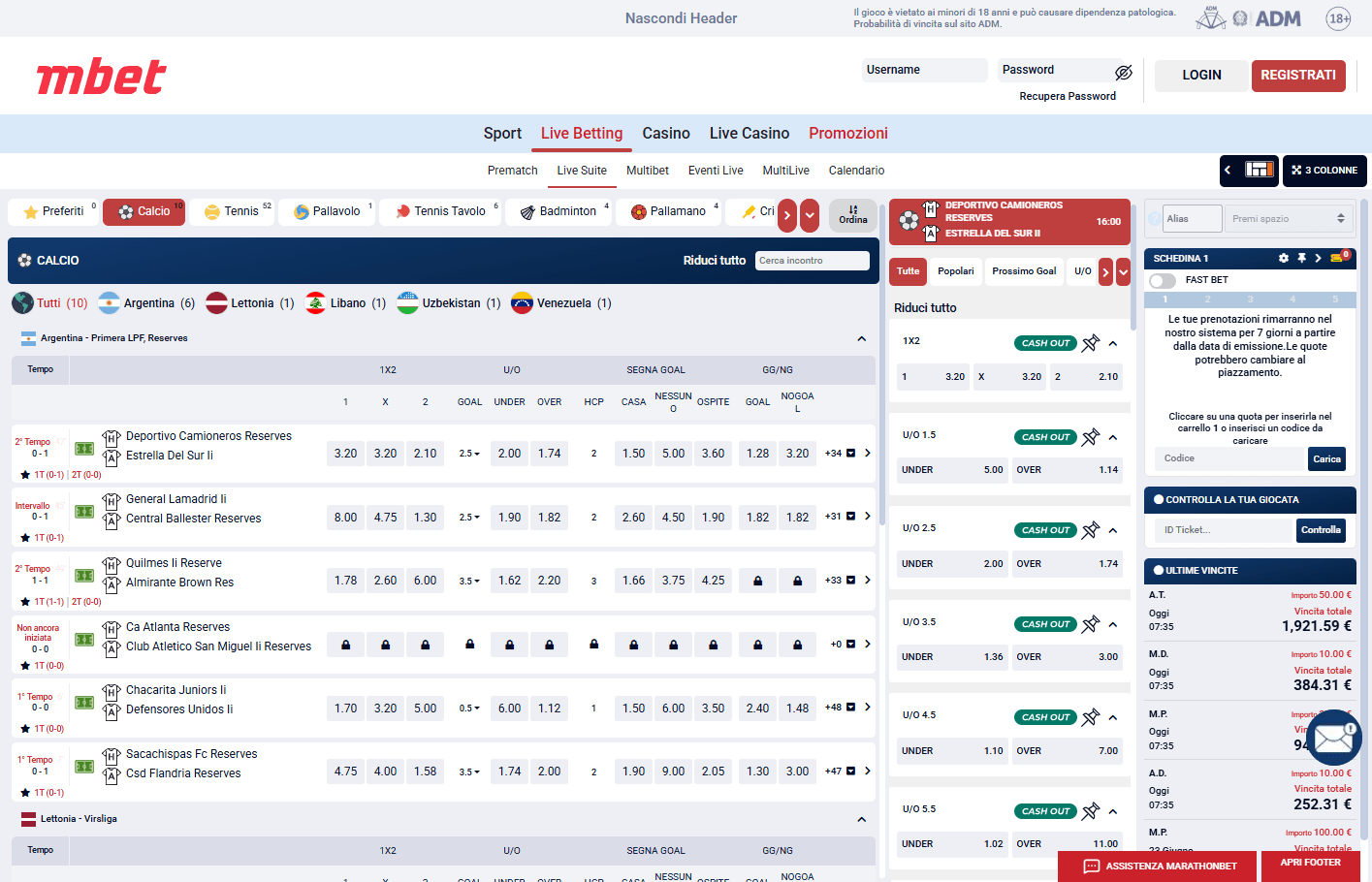 Marathonbet scommesse