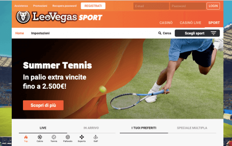 Leovegas Sport Screenshot